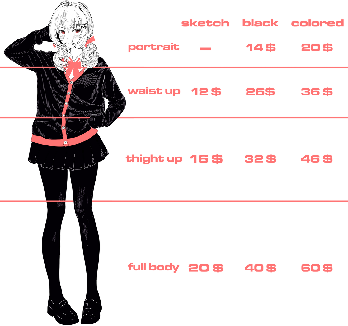 Additional character: 75% of the price for the second character, 50% for the third and following